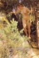 Nude under a fir foremost Sweden Anders Zorn